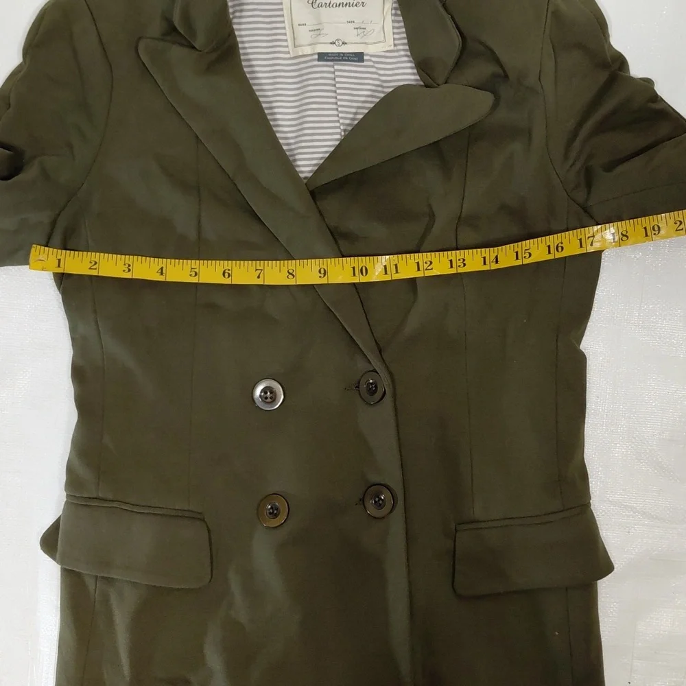 Anthropologie Cartonnier Green Jersey Blazer - Picture 5 of 7